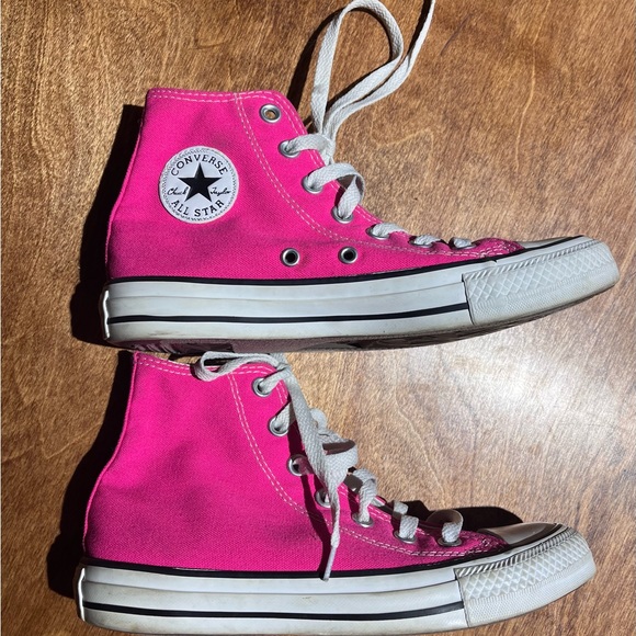 Converse Shoes - Women’s High Top Converse, Hot Pink, Size 6